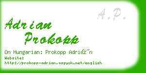 adrian prokopp business card